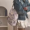 Butterfly Print Backpack Women's Tassel Backpack Outdoor Anti-Theft Travel Bag