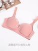 Intimo da allattamento in puro cotone arricciato anti-cedimento Abbigliamento post-parto per l'allattamento Reggiseno da maternità sottile a taglia grande con apertura frontale per primavera ed estate