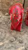 Red Appu Elephant Pair: Handcrafted Wooden Statues, Mini Animal
