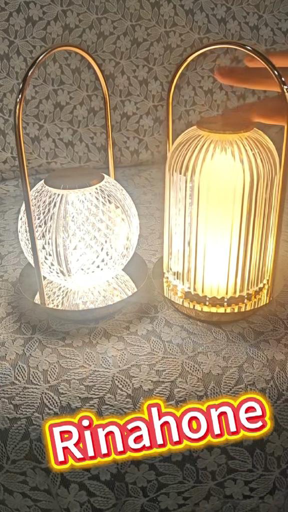 Cordless Table Lamp Rechargeable LED Night Light with 3 Color Stepless Dimming Ambient Lighting Bedside Lamp for Bedroom