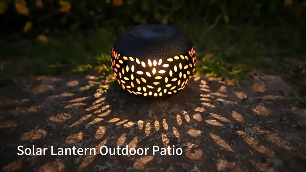 Solar Outdoor Hanging Lights, Dragonfly Hollow Decorative Lights, IP65 Waterproof Courtyard LED Garden Lights, Exquisite Courtyard