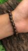 8mm Natural Bronzite Gemstone Handcrafted Stretch Bracelet7.5" Brown Stone Adjustable Bracelet For Your Love RBB-7