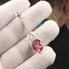 Pink Tourmaline Gemstone 925 Sterling Silver Jewelry Handmade Chain Pendant1.79" PP-60-10