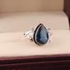 London Blue Topaz Gemstone 925 Sterling Silver Jewelry Handcrafted Ring For Gift RR-57-12