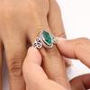 Chrome Diopside Gemstone 925 Sterling Silver Jewelry Handcrafted Engagement Ring PR-1-1