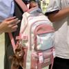 Children's Schoolbag Student Large Capacity Backpack Men's Color Block Backpack Patchwork Women Backpack