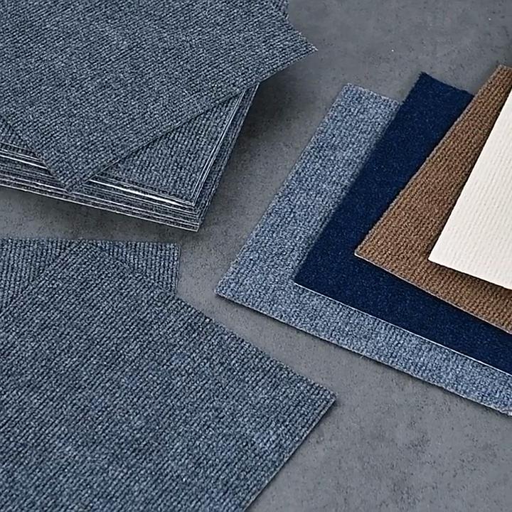 Self-Adhesive Non-Slip Carpet Tiles Thick & Durable Floor Mat for Concrete Office Bedroom Home Decoration