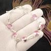 Morganite Gemstone 925 Sterling Silver Jewelry Handmade Bracelet Gift For Wife RB-14-8