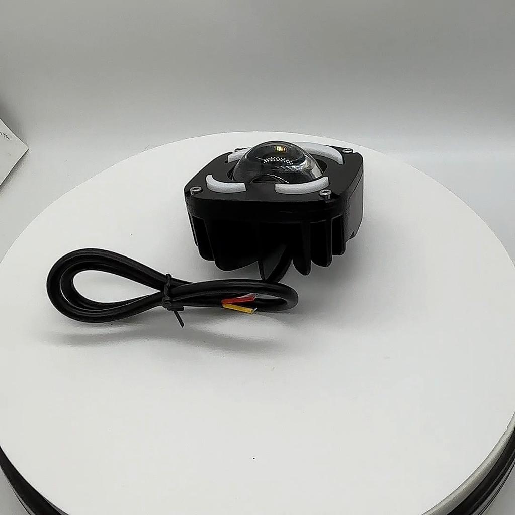 Motorcycle Headlight Auxiliary LED Fog Light Explorers Offroad Angel Eyes LED Light Driving Spotlights
