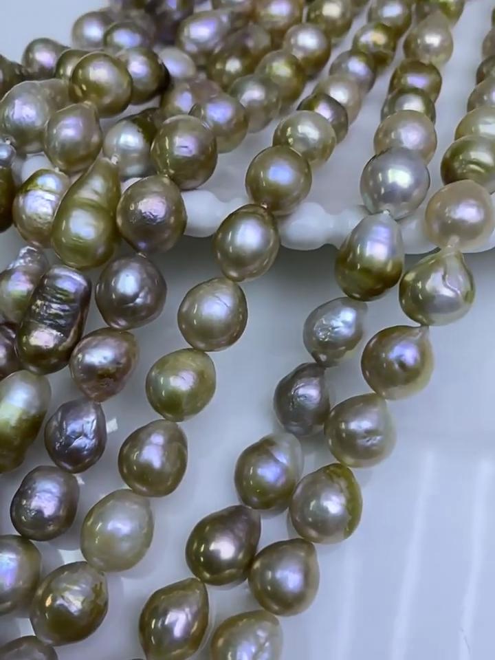 1Strand Colorful Baroque Pearl 8-10mm For Jewelry Making DIY Necklace Bracelet Earrings Accessory