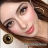 FreshLady 1 Pair 2pcs 14.20mm Yearly Disposable 40% Water Brown and Gray Colored Contact Lenses Daily&Makeup Use