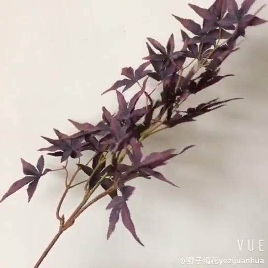 1 Pc DIY Vivid Artificial Maple Leaf Faux Silk Flower Photography Props Fake Leaf Home Decor