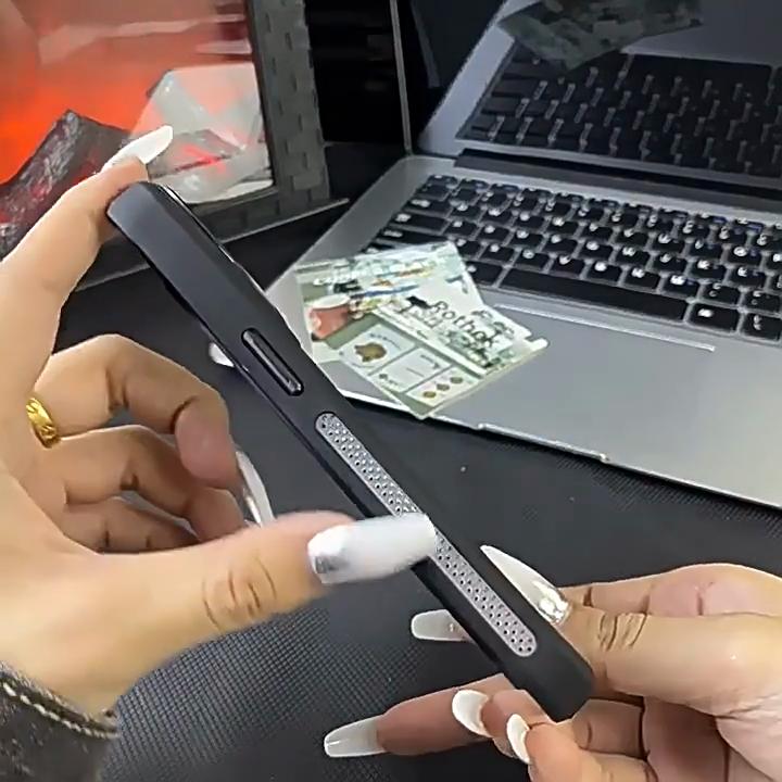 Compact Stand Case iPhone 15 Pro Max 14 Plus 13 12 Pro 11 Frosted magnetic TPU ultra-thin shockproof case