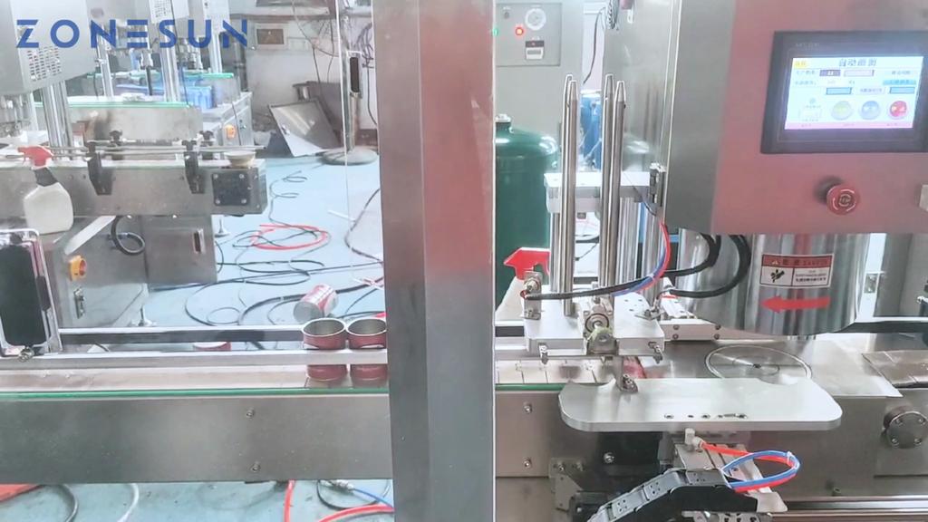 ZONESUN ZS-AFK500 Aluminum Caps Vacuum & Nitrogen Flushing Sealing Machine Industrial In-line