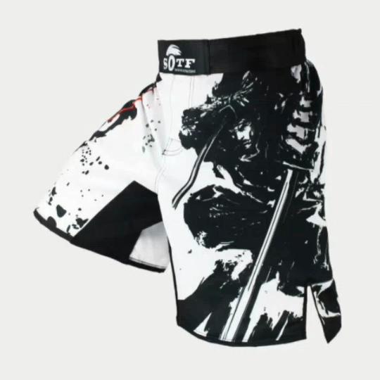 SOTF Black Elastic Waist Bushido Fitness Fierce Ninja Combat Sport Shorts Tiger Muay Thai Mma Shorts Boxing Clothing Thai Boxing