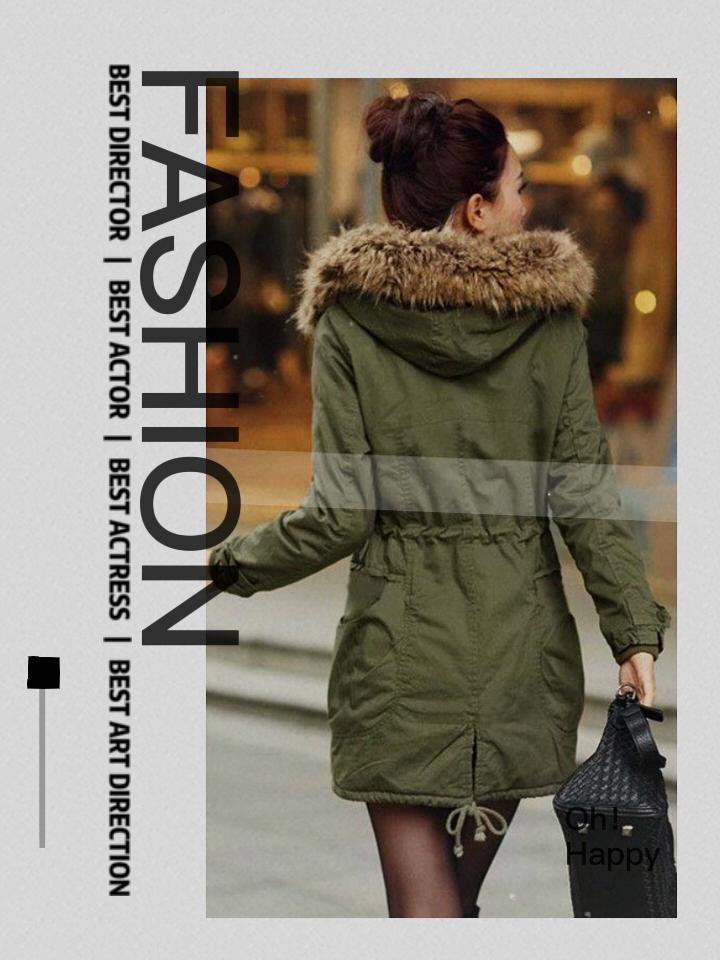 Women's Cotton Padded Winter Down Coat Jacket Thicken And Warm Long Parka For Cold Weather