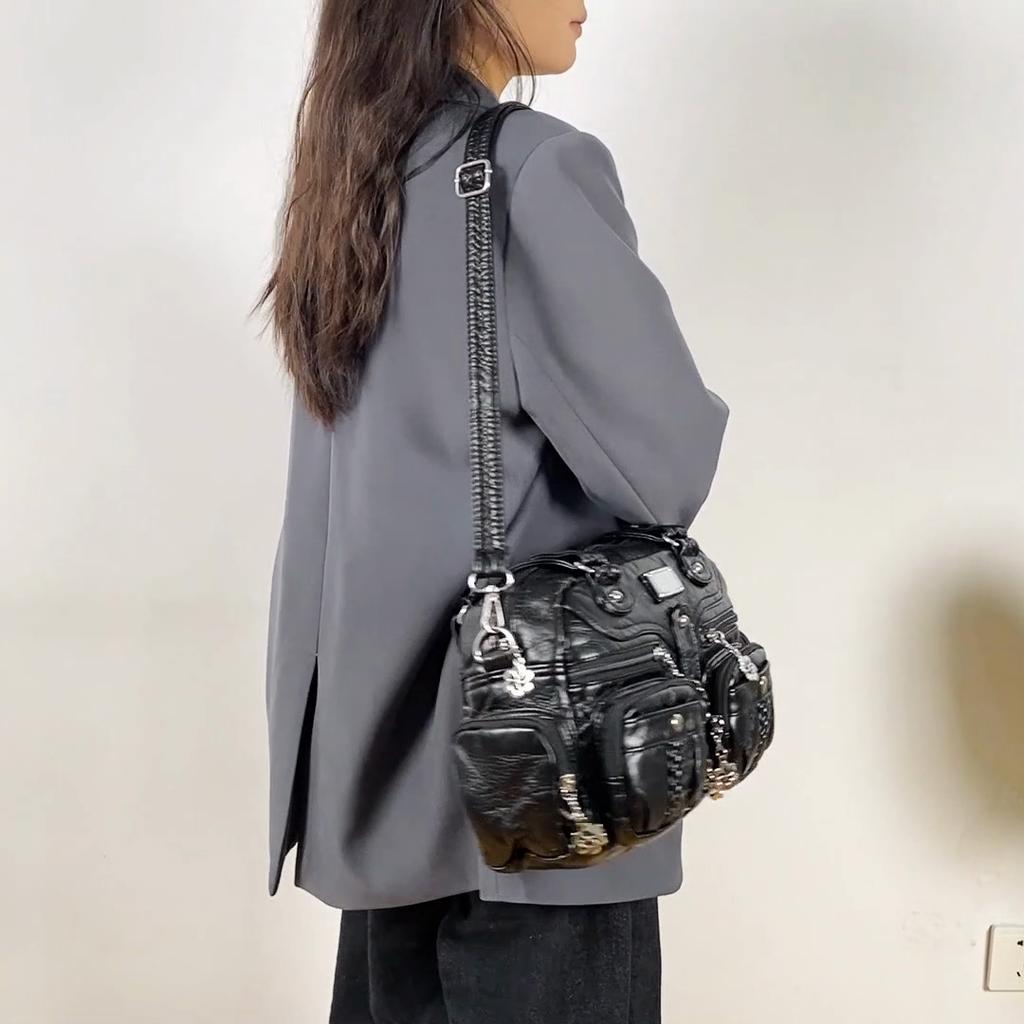 Women's Large Capacity Handbag Commuter Shoulder Bag Soft Leather Crossbody Bag