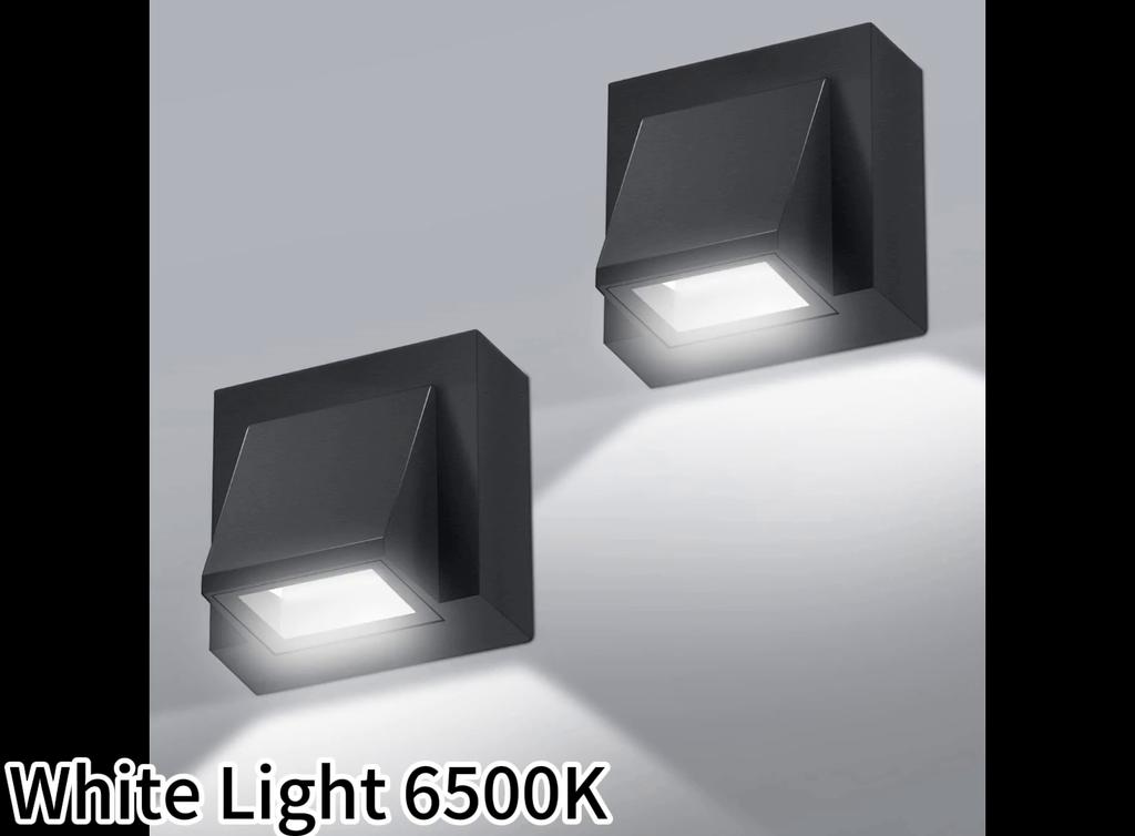 2ks Venkovní nástěnné svítidlo 5W COB LED 6000K Studené světlo IP65 Vodotěsné venkovní nástěnné svítidlo z hliníku pro venkovní terasy Vnitřní obývací pokoje
