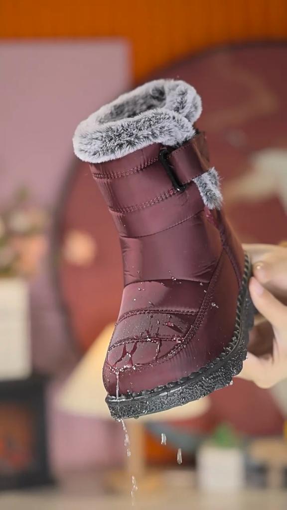 Cotton Shoes Women's Winter New Large Women's Snow Boots with Thick Velvet and High Top Casual Women's Boots