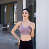 Women Wireless Sleep Yoga Bralette Top Running and Fitness Sports Bra Solid Seamless Elastic Cross Back Cami Bra