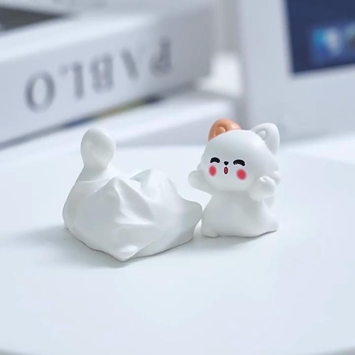 7Pcs/set Cartoon Pet Cat Miniatures Resin Animal Ornaments Fairy Garden Decoration Micro Landscape