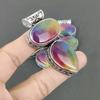 Rainbow Solar Quartz Gemstone Handmade 925 Sterling Silver Pendant Natural Gemstone Fix Loop Pendant Double Rainbow Solar Quartz Pendant