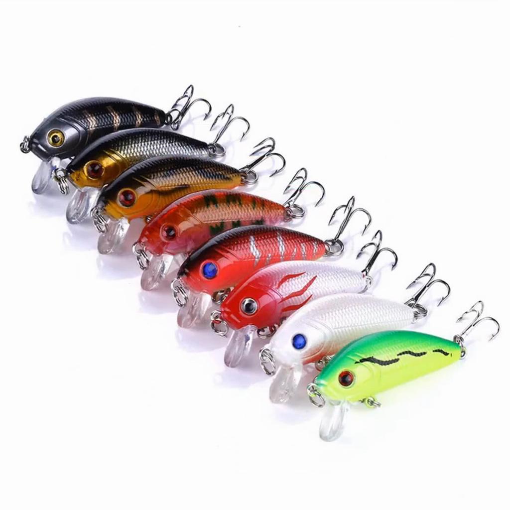 1 Stück Mini-Minnow-Köder für Barsch, lebensechter Hechtköder, Köder, Boot, Reise-Angelgerät