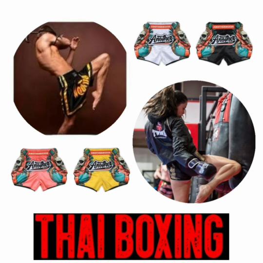 Skull Skeleton Muay Thai Shorts Pants Kickboxing Boxing MMA UFC Unisex Men Women Kid Quick Dry Print Elastic High Waist Polyester Training