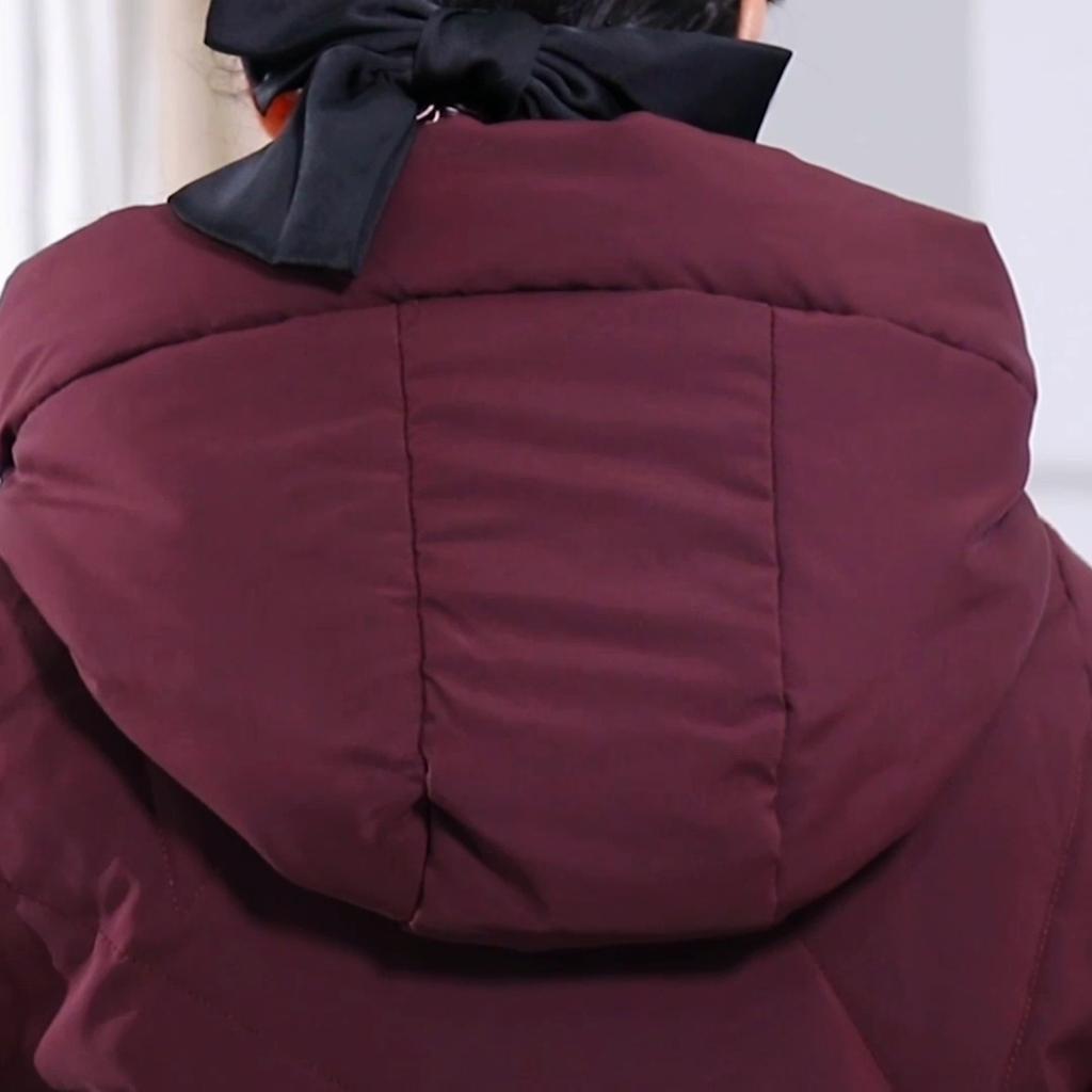 Middle Age Women's Down Coats Winter Vintage Parkas Plus Size Elegant Loose Thick Warm Puffer Jackets Woman Outerwears