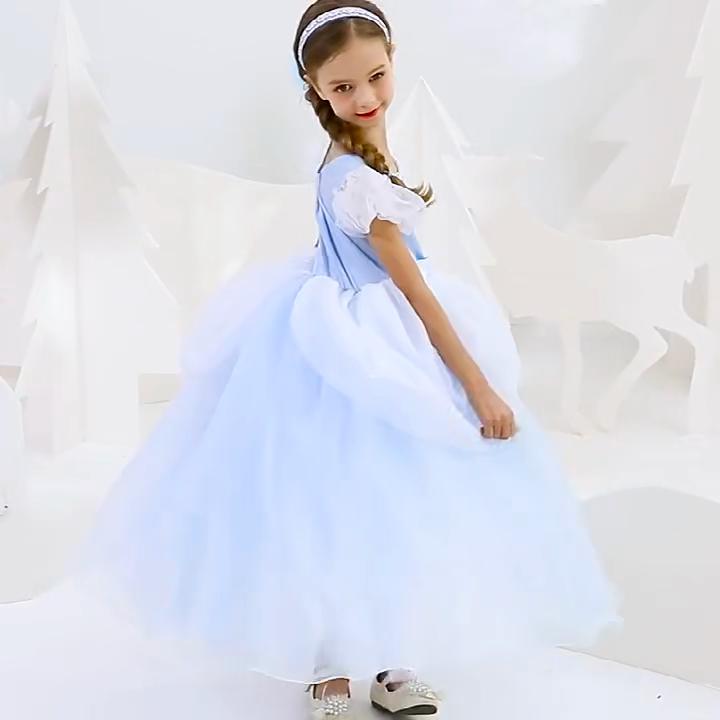 Girls Princess Fancy Dress Up Outfits Halloween Costume Christmas Pageant Birthday Tulle Gown With Accessories