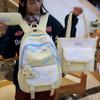Three-Piece Backpack Set Color Block Student Schoolbag Girl Large Capacity Backpack