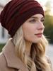 Moda de punto Otoño Invierno Crochet sólido cálido gorro holgado gorro holgado gorro de esquí regalo de Navidad mujeres hombres
