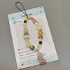 Pvc Puppy Embossed Phone Lanyard With Beaded Chain For Smartphone Accessories