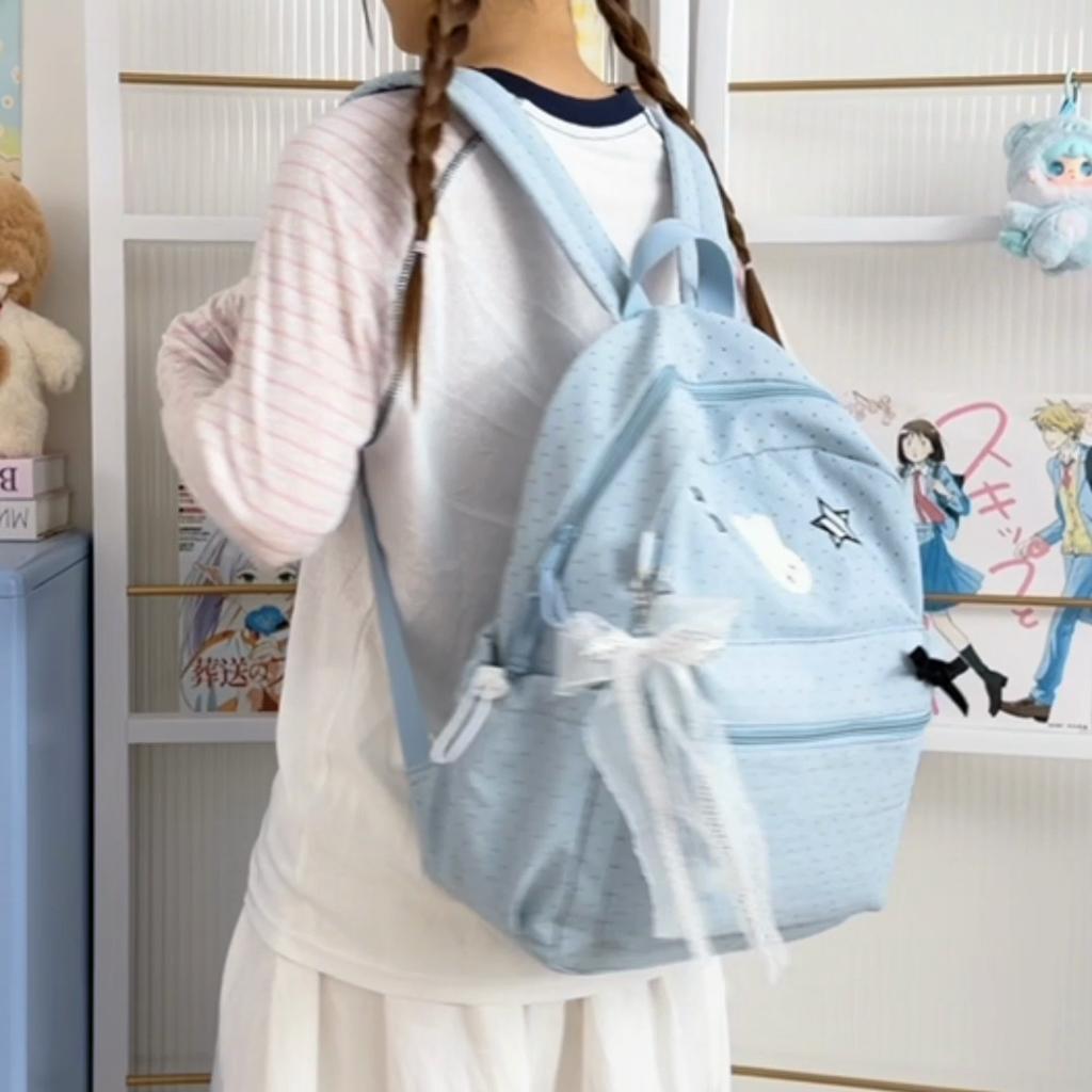 Large Capacity Student Schoolbag Female Bunny Pattern Backpack