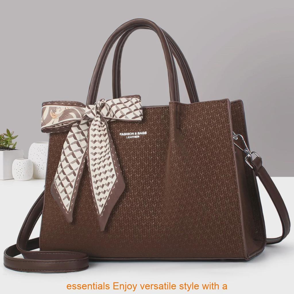 Classic Pu Tote Bag For Women With Large Capacity And Retro Style For Daily Use