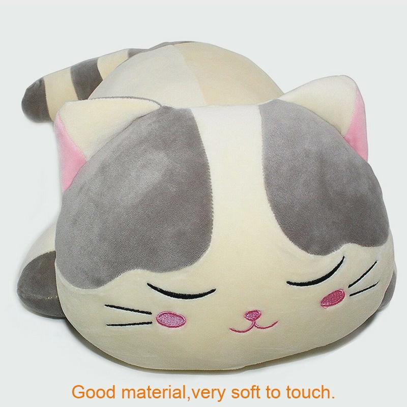 Adorable Soft Animal Cartoon Pillow Cushion With Cute Fat Cat Plush Design