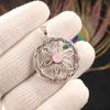 Rare Rose Chalcedony Gemstone 925 Sterling Silver Jewelry Handmade Pendant 1.48" CP-29-20