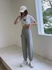 Thin Casual Wide Leg Harem Ankle-Length Pants Solid Elastic Waist Women New In ClothingSweet Streetweat Summer Long Trousers