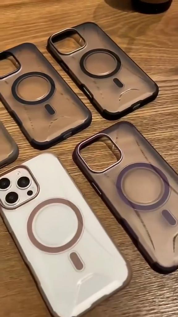 Luxurious Titanium Color Magnetic Phone Case For Iphone 16 Plus 16 15 14 13 Pro Max Premium Anti-drop and Anti-Collision Phone Case
