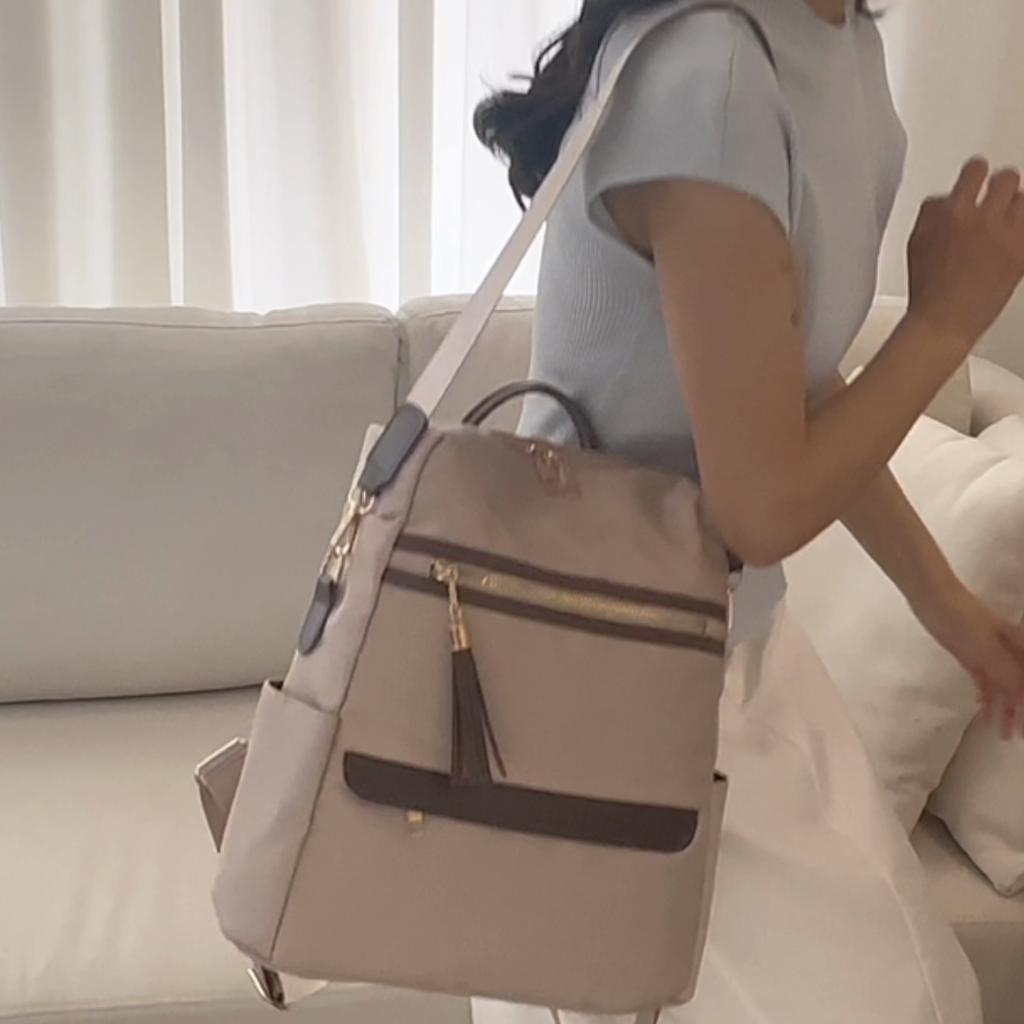 Tassel Backpack Women's Travel Backpack Large Capacity Backpack Student School Bag