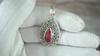red corundum pendant, Antique handmade pendant, gift for her, 925 sterling silver jewelry