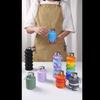 Portable Foldable Silicone Water Bottle, Collapsible Reusable Travel Drinking Cup, BPA Free Outdoor Hiking Camping Sports Water Bowl