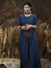 Johnature Chinese Style Casual Disc Buckle Cheongsam Summer Woman Fashion Vintage Embroidery Cowboy Dress