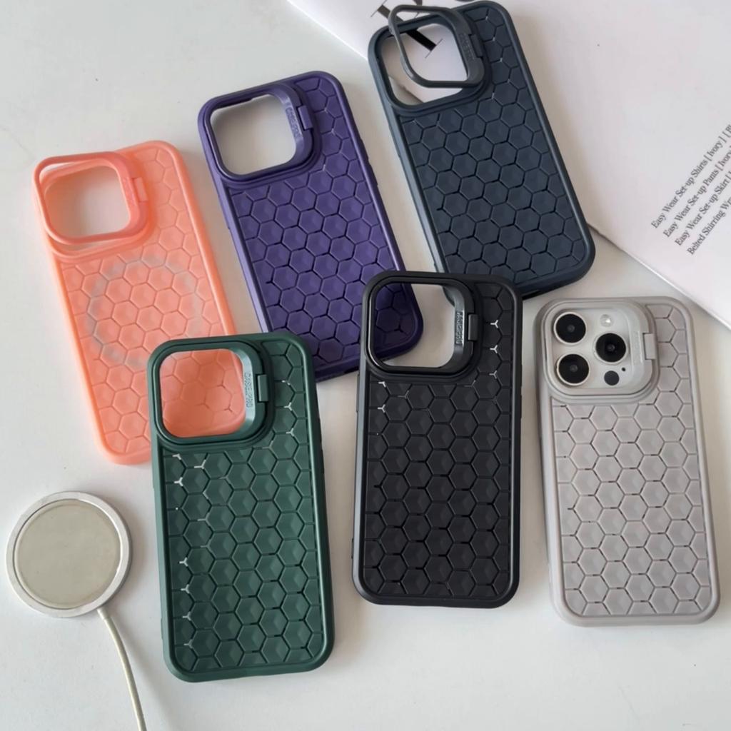 Magnetisches kabelloses Laden, unsichtbarer Ständer, Kühlhülle für iPhone 15 Pro Max 14 13 12 Pro 11, Fallschutzhülle