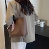 Women's Tote Bag Color Block Shoulder Bag Soft Leather Underarm Bag