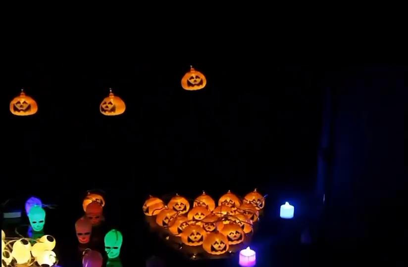 Halloween Augapfel Lichterkette LED Batterie Leuchtende Geisteraugen Lichter Horror Atmosphäre Requisiten für Innen Außen Partydeko