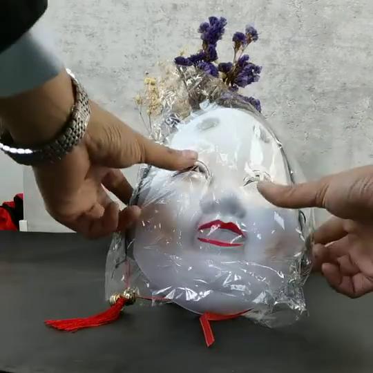 Cadılar bayramı Japon kadın drama Sun Jiro parti dekorasyon maskesi balo yetişkin Kabuki çirkin kız Bonjour maskesi sahne