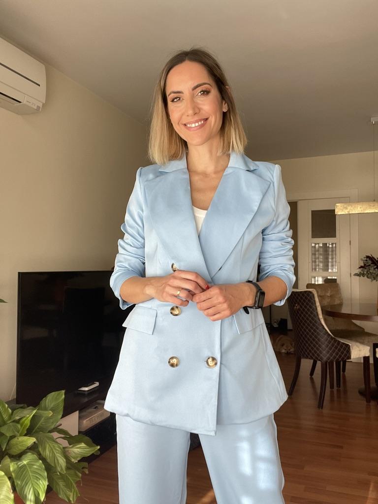 Mujer Oficina Traje Blanco Pantalón de dos piezas Elegante Blazer Conjunto  Femenino Casual Pantalones Sueltos Chaqueta Ropa de Trabajo comprar a buen  precio — entrega gratuita, reseñas reales con fotos — Joom