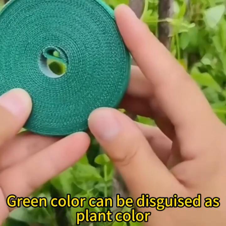 Green Plant Shape Climbing Vine Gardening Velcro Cable Tie for Branches, Flowers & Plants - Fixed Support & Binding Arrangement