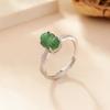 Natürliches gefährliches Material Jadeit Pixiu Ring Sterling Silber S925 High-End Exquisiter Stil Mode Damenschmuck